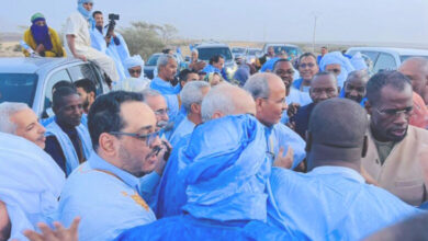 تنظيم تظاهرة استعدادًا لزيارة رئيس الجمهورية من قبل قادة وأعضاء حزب الإنصاف في ولاية اترارزة