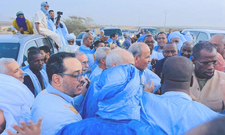 تنظيم تظاهرة استعدادًا لزيارة رئيس الجمهورية من قبل قادة وأعضاء حزب الإنصاف في ولاية اترارزة