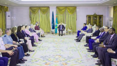 غزواني يستقبل الوفد الأوروبي عقب توقيع الإعلان المشترك