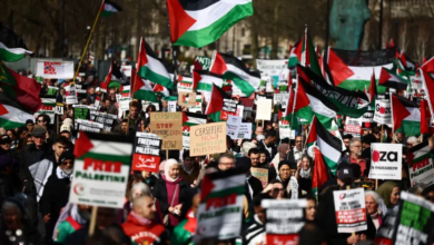 اتساع رقعة المظاهرات المنددة بالعدوان الإسرائيلي على غزة