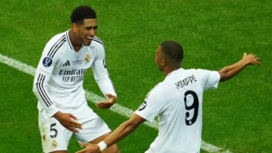 كيليان مبابي يحقق أول ظهور له مع ريال مدريد بفوز مثير في كأس السوبر الأوروبي