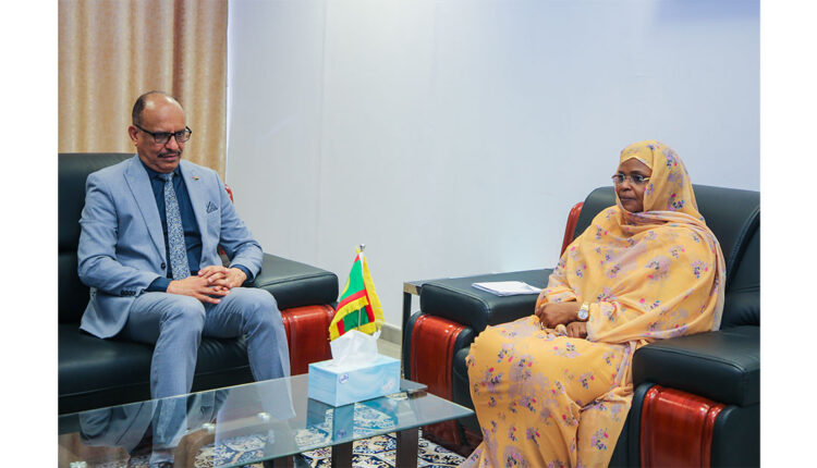 وزيرة الوظيفة العمومية تستقبل القائم بالأعمال السوداني في نواكشوط لبحث التعاون الثنائي